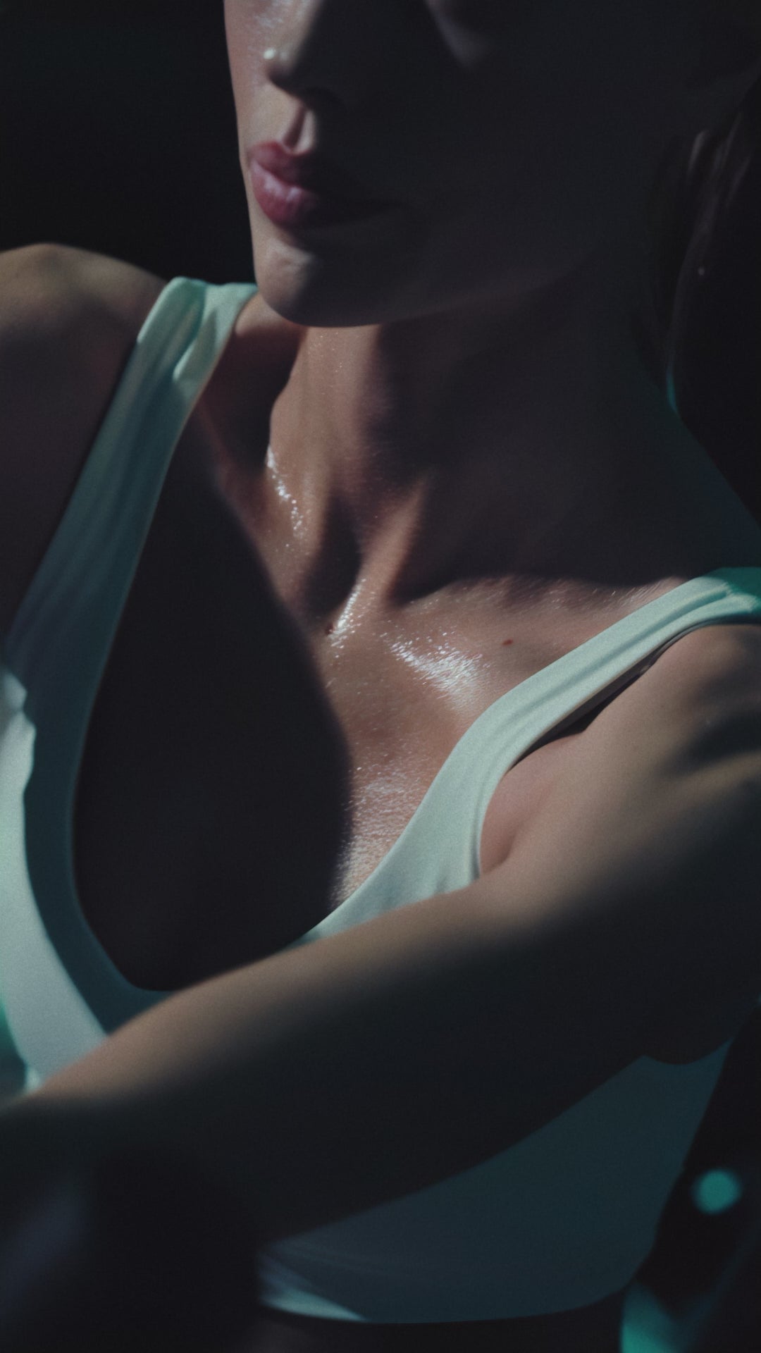 woman using face pilates products while exercising
